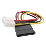 15cm DVR Power Cable 4P To SATA 15P HDD Cable