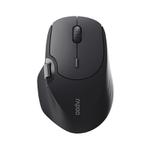 Rapoo MT560 3-Mode Wireless Bluetooth Mouse Ergonomic Desktop Laptop Mouse(Black Gray)