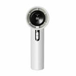 100-gear High Speed Handheld Fan Bladeless Mini Digital Display Small Fan(White)