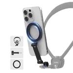 TELESIN Mobile Phone Magnetic Stand Two Claw Adapter Compatible with Chest Strap, Backpack Clip, Neck Mount(Black)