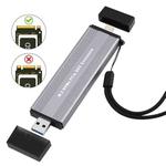 M.2 NVMe 10Gbps USB3.1 Gen2 NVMe Hard Drive Enclosure With Direct Plug USB + Type-C Dual Interface