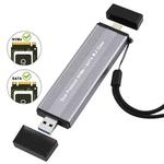 NVMe / SATA M.2 10Gbps USB3.1 Gen2 NVMe Hard Drive Enclosure With Direct Plug USB + Type-C Dual Interface