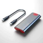 M.2 NVMe/SATA SSD Enclosure USB-C 10Gbps External Case Supports Up To 2TB With Type-C Cable