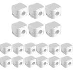 18pcs /Pack Magnetic Cable Organizer Clips Adhesive Wire Holders for Desk Management(White)
