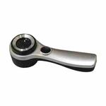 Alloy Handheld 60x USB Charging Touch Switch LED Light Optical Glass Magnifier(Silver Black)