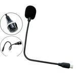 Flexible Gooseneck USB-C/Type-C Microphone with IC Chip for Laptop, Phone, Tablet,, Length: 25cm