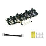 Yahboom 4 Channel Infrared Tracking Sensor Module For Smart Car Robot, Spec: With 6Pin Cable+16mm Copper Column