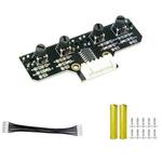 Yahboom 4 Channel Infrared Tracking Sensor Module For Smart Car Robot, Spec: With 6Pin Cable+23mm Copper Column