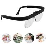 11537A 1.5/2.5/3.5X Eyeglass-style Magnifying Glass Head-mounted Magnifying Glass for Carving Repair Work