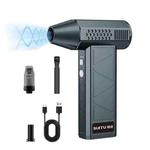 SUITU ST-8113 Outdoor Turbine Fan Home Lithium-ion Dust Blower Handheld Hair Dryer, Style: Blower+Vacuum Cleaner Gray