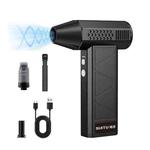 SUITU ST-8113 Outdoor Turbine Fan Home Lithium-ion Dust Blower Handheld Hair Dryer, Style: Blower+Vacuum Cleaner Black