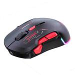 MKESPN W12 Tri-Mode 5-Channel Gaming Mouse 10-Key 10000 DPI Ambidextrous Design RGB Macro Mouse(Red)
