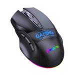MKESPN W10 Tri-Mode Wireless Gaming Mouse 2400DPI with 9 Programmable Buttons, RGB Lighting, Type-C Rechargeable(Black)