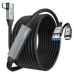 5m Type-C VR Streaming Connection Cable 10GB High-Speed Transmission Elbow Smart Device Cable, For Meta Quest 2 / 3 / PICO 4 / Apple Vision Pro / PSVR 2