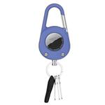 For AirTag Case With Carabiner Keychain Waterproof Dustproof Shockproof Protective Holder(Blue)
