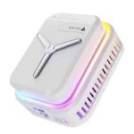 SR03 Wireless Magnetic Phone Cooler With LED Light Overclocking Semiconductor Cooling(White)
