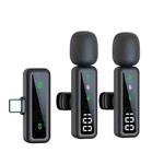 H67 Type-C Dual Mic Live Noise Reduction Video Shooting Mini Mobile Phone Microphone Digital Wireless Lapel Microphone