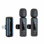 H67 8 Pin Dual Mic Live Noise Reduction Video Shooting Mini Mobile Phone Microphone Digital Wireless Lapel Microphone