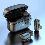 Type-C Dual Microphone Mini Wireless Finger Clip Microphone Mobile Phone Live Noise Reduction Bluetooth Microphone(Black)