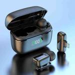 8 Pin Dual Microphone Mini Wireless Finger Clip Microphone Mobile Phone Live Noise Reduction Bluetooth Microphone(Black)