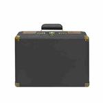 SDRD Wooden Box Karaoke Machine With Wireless Dual Mics All-In-One Speaker System Supports U Disk/TF Card(Gray)