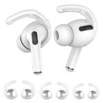 For AirPods Pro AhaStyle PT100 3pairs S+M+L Silicone Anti-Loss Anti-Slip Ear Hook Earplug Cap(White)