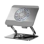 360 Rotating Laptop Stand Foldable Metal Desk Holder For 17.3 Inch Laptops Tablets Standard Gray