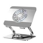 360 Rotating Laptop Stand Foldable Metal Desk Holder For 17.3 Inch Laptops Tablets Standard Silver