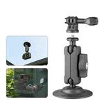 aMagisn Metal Arm Clamp Mount Adhesive Base with 1/4-inch Joint Ball For Insta360, DJI, GoPro Cameras(Black)