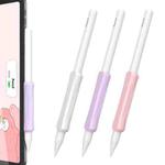 For Apple Pencil Pro / USB-C / 2 AhaStyle DD07 3pcs Silicone Pen Grip(White+Pink+Purple)