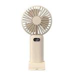 5-speed Wind Speed Handheld USB Charging Small Fan With Desktop Stand(Beige)