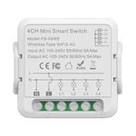 FS-04W5 4CH WiFi+Bluetooth 5A Smart Switch Voice Timer Switch For Amazon Alexa / Google Assistant
