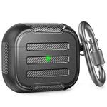 For AirPods 3 AhaStyle PT115-3 TPU Light Fibre Split Earphone Protector(Black)