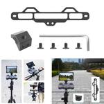For DJI RC Pro 2 Aluminum Alloy 1/4-inch Tripod Adapter Mounting Bracket(Black)