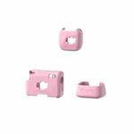 For DJI Mic Mini aMagisn MP01 Silicone Protective Case, Color: 3 In 1 Pink