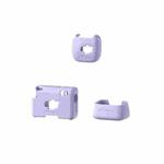 For DJI Mic Mini aMagisn MP01 Silicone Protective Case, Color: 3 In 1 Purple