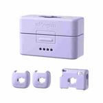 For DJI Mic Mini aMagisn MP01 Silicone Protective Case, Color: 4 In 1 Purple
