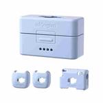 For DJI Mic Mini aMagisn MP01 Silicone Protective Case, Color: 4 In 1 Blue