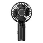 Folding Hanging Umbrella Fan USB Handheld Portable Umbrella Clip Fan Compact Desktop Fan(Black)