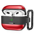 For AirPods 3 AhaStyle WG75-3 TPU Aluminum Alloy Split Scratch-Resistant Protective Case(Red)