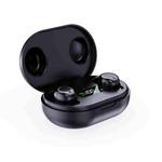 Wireless Invisible Hearing Aid With Digital Display Charging Case & Touch Control Black+Black