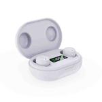 Wireless Invisible Hearing Aid With Digital Display Charging Case & Touch Control White+White