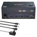 KCEVE KC-KVM204DH 2 In 4 Out 8K 60Hz KVM Switch For 2 Computer 4 Monitors EU Plug