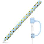 For Apple Pencil 1 AhaStyle PT93-SF Lightweight Skin-Friendly Silicone Protective Case(Blue)