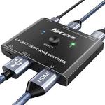 KCEVE KC-C201H 2 Type-C Input 1 Output KVM Switch Support 4K 60Hz
