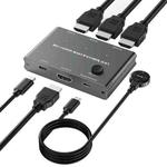 HD31 3 In 1 Out HDMI Switch 8K 60Hz / 4K 120Hz Computer HD Conversion