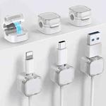 AhaStyle WG159 6pcs Magnetic Desktop Storage Cable Organizer Plastic Cable Clip(White)