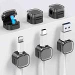 AhaStyle WG159 6pcs Magnetic Desktop Storage Cable Organizer Plastic Cable Clip(Black)