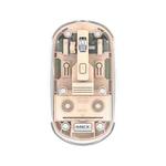 IMICE T400 4 Keys 1600DPI Dual-Mode Mouse Transparent Bluetooth Charging Wireless Silent Mice(Beige)