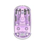 IMICE T400 4 Keys 1600DPI Dual-Mode Mouse Transparent Bluetooth Charging Wireless Silent Mice(Purple)